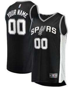 San Antonio Spurs Fanatics Youth Fast Break Custom Replica Jersey Black - Icon Edition