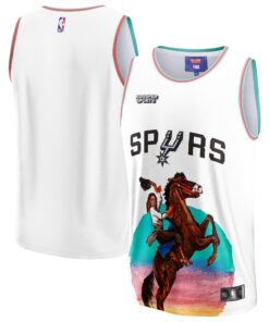 San Antonio Spurs NBA &amp KidSuper Studios by Fanatics Unisex Hometown Jersey - White