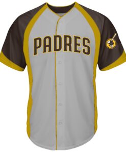  San Diego Padres Profile Big amp Tall Colorblock Team Fashion Jersey  Gray