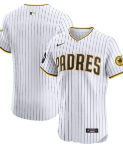 San Diego PadresHome Elite Patch Jersey  White