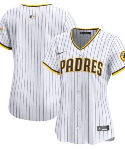 San Diego PadresWomen_s Home Limited Jersey  White