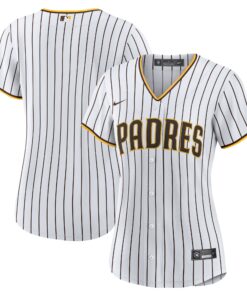 San Diego PadresWomen_s Home Replica Team Jersey  White