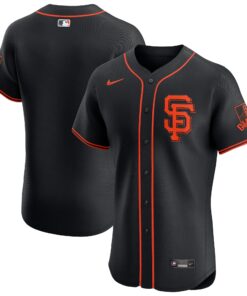 San Francisco GiantsAlternate Vapor Premier Elite Patch Jersey  Black