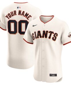 San Francisco GiantsHome Elite Custom Jersey  Cream