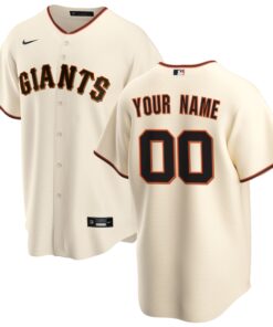 San Francisco GiantsHome Replica Custom Jersey  Cream