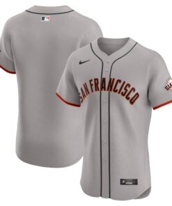  San Francisco GiantsRoad Vapor Premier Elite Patch Jersey  Gray