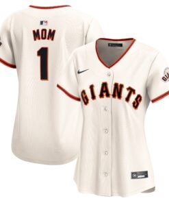 San Francisco GiantsWomen_s 1 Mom Home Limited Jersey  Cream
