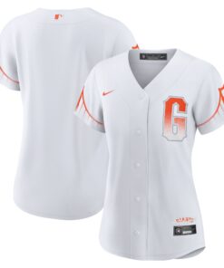 San Francisco GiantsWomen_s City Connect Replica Jersey  White