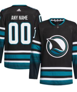 San Jose Sharks Alternate Primegreen Authentic Custom Jersey  Black