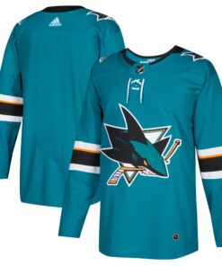 San Jose Sharks Home Authentic Blank Jersey  Teal
