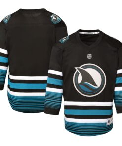 San Jose Sharks Youth Alternate Replica Jersey  Black