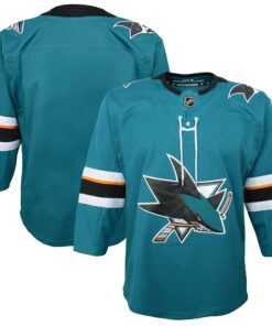 San Jose Sharks Youth Home Premier Blank Jersey  Teal