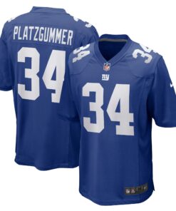 Sandro Platzgummer New York Giants  Game Player Jersey  Royal