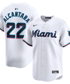 Sandy Alcantara Miami MarlinsHome Limited Player Jersey  White
