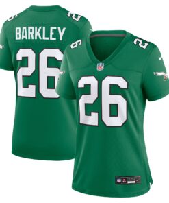 Saquon Barkley Philadelphia Eagles  Women_s Alternate Game Jersey   Kelly Green