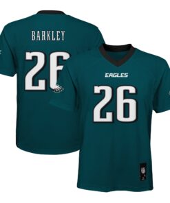 Saquon Barkley Philadelphia Eagles Youth Replica Player Jersey  Midnight Green