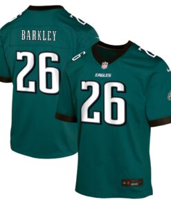 Saquon Barkley Philadelphia Eagles  Youth Team Player Game Jersey  Midnight Green