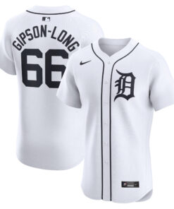 Sawyer GipsonLong Detroit TigersHome Elite Player Jersey  White