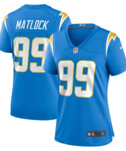 Scott Matlock Los Angeles Chargers  Women_s Team Game Jersey  Powder Blue