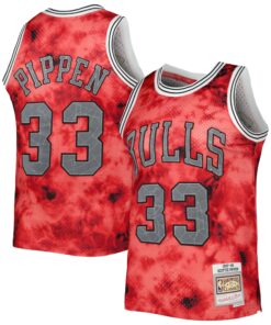 Scottie Pippen Chicago Bulls Mitchell &amp Ness 199798 Galaxy Swingman Jersey - Red