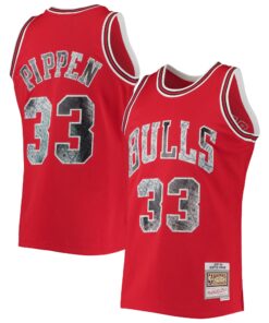 Scottie Pippen Chicago Bulls Mitchell &amp Ness 199798 Hardwood Classics NBA 75th Anniversary Diamond Swingman Jersey - Red