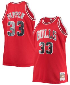 Scottie Pippen Chicago Bulls Mitchell &amp Ness Big &amp Tall 199798 NBA 75th Anniversary Diamond Swingman Jersey - Red