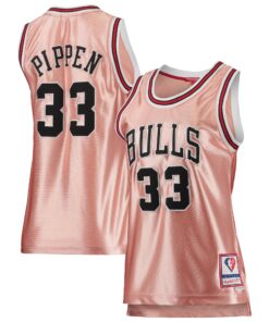 Scottie Pippen Chicago Bulls Mitchell &amp Ness Women's 75th Anniversary Rose Gold 1997 Swingman Jersey - Pink