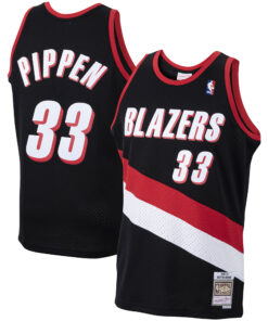 Scottie Pippen Portland Trail Blazers Mitchell &amp Ness 199900 Hardwood Classics Swingman Jersey - Black