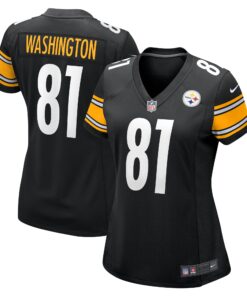 Scotty Washington Pittsburgh Steelers  Women_s  Game Jersey   Black
