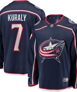 Sean Kuraly Columbus Blue Jackets Fanatics Home Breakaway Player Jersey  Navy