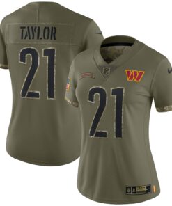 Sean Taylor Washington Commanders  Women_s 2022 Salute To Service Retired Player Limited Jersey  Olive