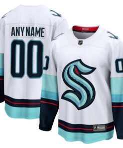Seattle Kraken Fanatics Away Breakaway Custom Jersey  White