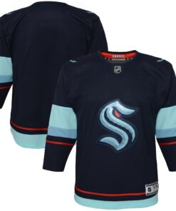 Seattle Kraken Youth Home Premier Jersey  Navy