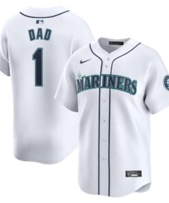 Seattle Mariners1 Dad Home Limited Jersey  White