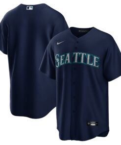 Seattle MarinersAlternate Replica Team Jersey  Navy