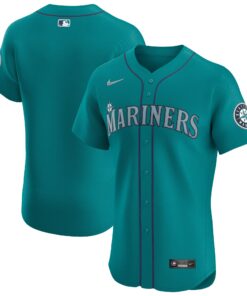 Seattle MarinersAlternate Vapor Premier Elite Patch Jersey  Aqua
