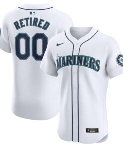 Seattle MarinersHome Elite PickAPlayer Retired Roster Jersey  White