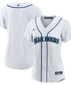 Seattle MarinersWomen_s Home Replica Team Jersey  White