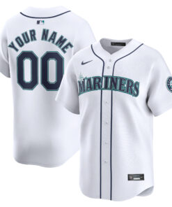 Seattle MarinersYouth Home Limited Custom Jersey  White