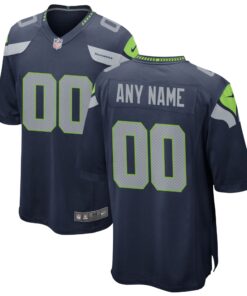 Seattle Seahawks  Custom Game Jersey  College Navy