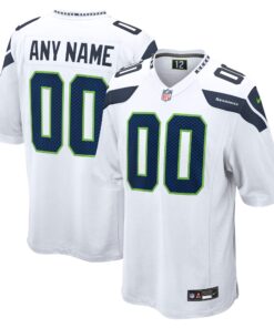Seattle Seahawks  Custom Game Jersey  White