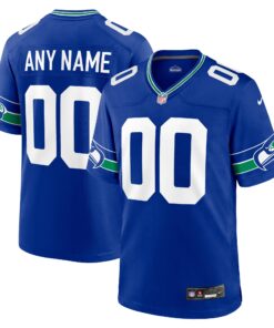 Seattle Seahawks  Throwback Custom Jersey  Royal
