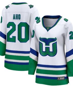 Sebastian Aho Carolina Hurricanes Fanatics Women_s Whalers Premier Breakaway Jersey  White