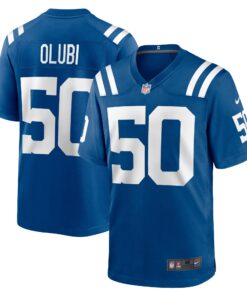 Segun Olubi Indianapolis Colts  Game Player Jersey  Royal