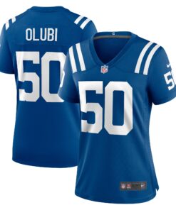 Segun Olubi Indianapolis Colts  Women_s Game Player Jersey  Royal