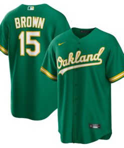 Seth Brown Oakland AthleticsAlternate Replica Jersey  Kelly Green