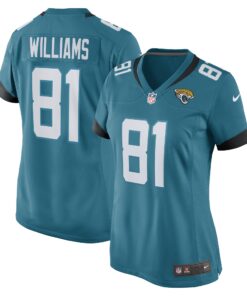 Seth Williams Jacksonville Jaguars  Women_s Game Player Jersey  Teal 1