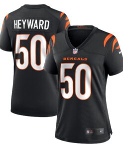 Shaka Heyward Cincinnati Bengals  Women_s Team Game Jersey   Black