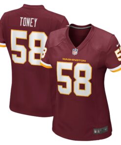 Shaka Toney Washington Football Team  Women_s Game Jersey  Burgundy