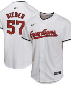 Shane Bieber Cleveland GuardiansYouth Home Game Player Jersey  White